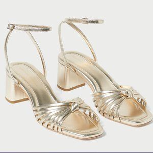 Loeffler Randall Olivia Champagne Knot Mid-Heel Size 9 - LIKE NEW!